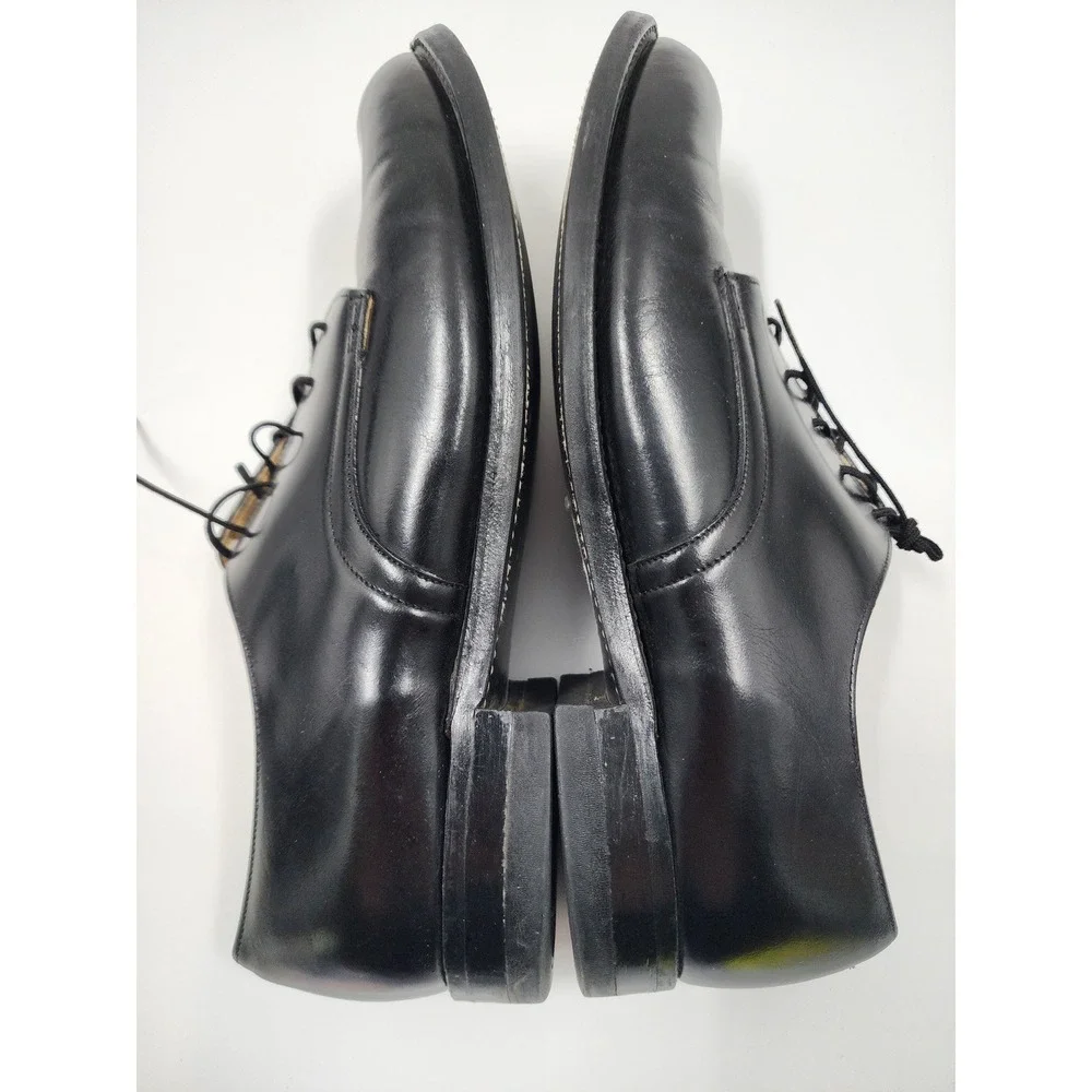 Vintage 1982 Craddock-Terry US MilitaryDress ShoesMens 9.5 R Black Leather Derby